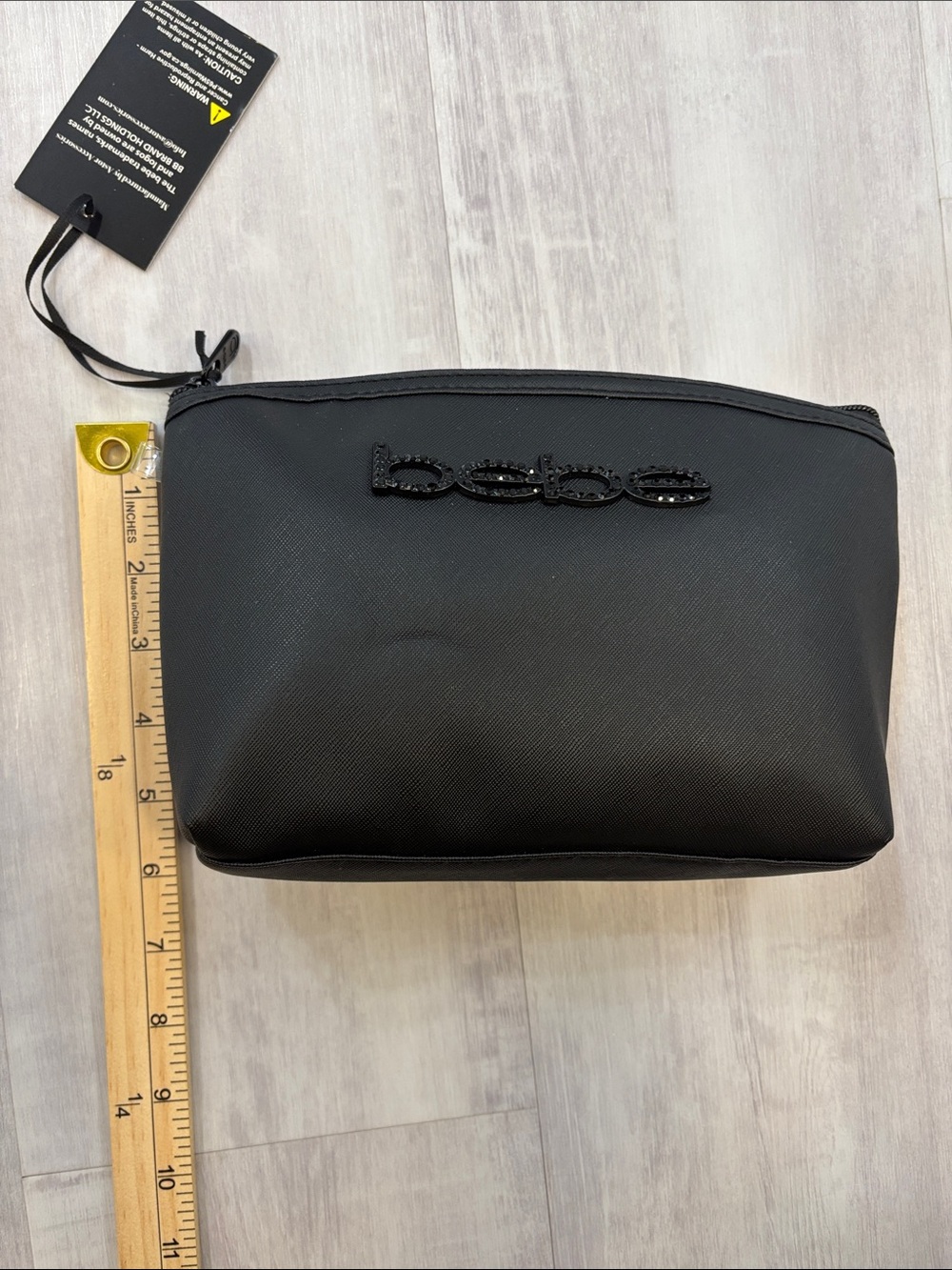 bebe Black Logo Makeup Pouch - Picture 4 of 7